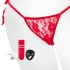 Screaming O Vibrating Panty Set - Rechargeable, Wireless - Red (S-L)