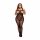 Baci Plus Size - netpatroon bodystocking met open kruis - zwart (XL-XXL)