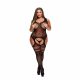 Baci Plus Size - Zigzag Mesh Set - Black (XL-XXL)