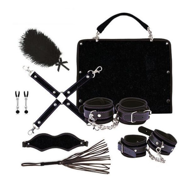 RS Soiree Kinky Me Softly - Set de Legare BDSM - Negru (7 piese)