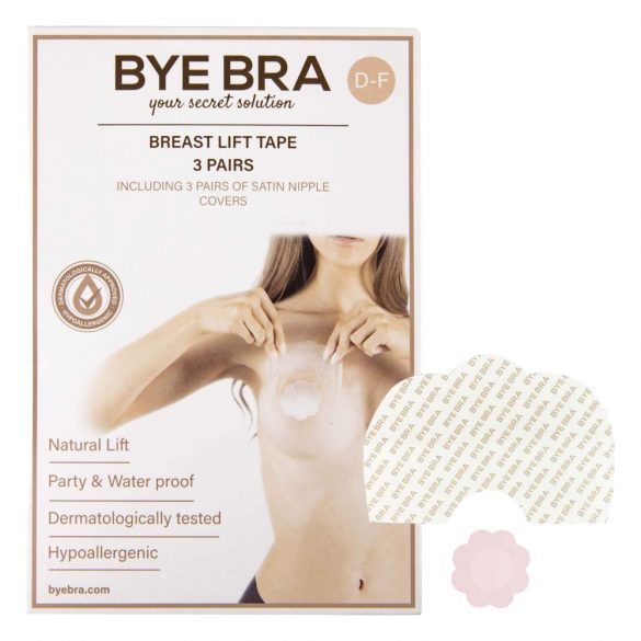 Bye Bra D-F - unsichtbares Brusthebeband - pink (3 Paar)