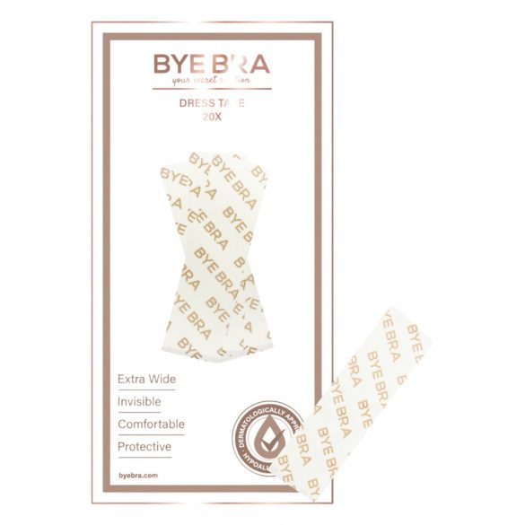 Podprsenka Bye Bra - obojstranná páska na zapínanie odevov (20 kusov)