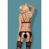 Obsessive 810-SEG-1 - kant kanten lingerie set (zwart)