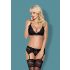 Obsessive 810 Lace Lingerie Set (Black)  - L/XL