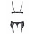 Obsessive 810 Lace Lingerie Set (Black)  - L/XL