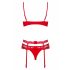 Obsessive Heartina - Lingerie Set (Red)