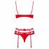 Obsessive Heartina - ensemble de lingerie (rouge)