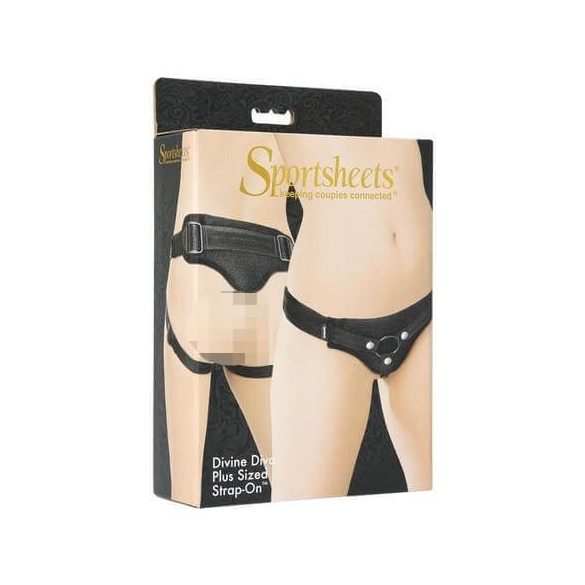 Sportsheets Plus Size - Unterteil für Strap-On-Produkte (Schwarz)