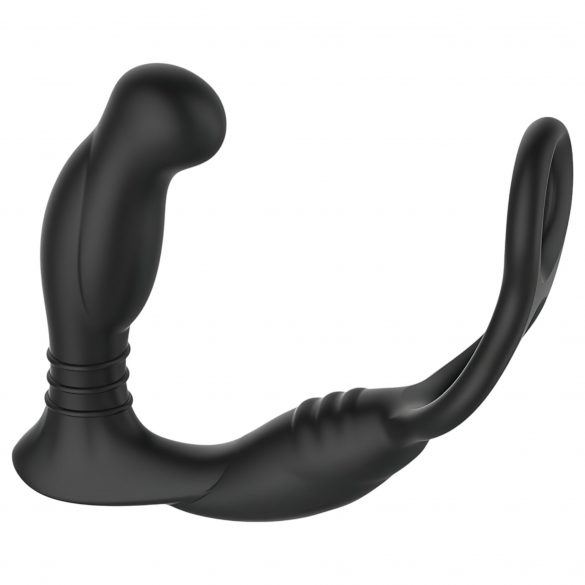 Nexus Simul8 - Rechargeable Vibrating Cock Ring with Anal Dildo (Black)