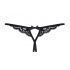 Obsessive 831-THC-1 - Small Bow Open Lace Thong (Black)