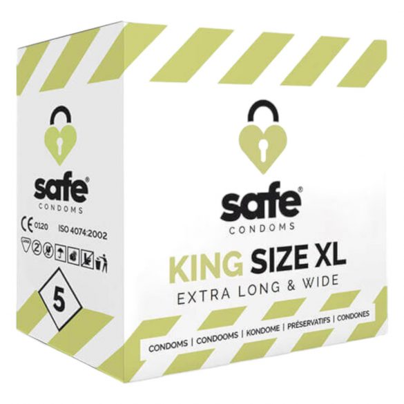 SAFE King Size XL - īpaši liela izmēra prezervatīvs (5 gab.)