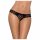 Obsessive Miamor - Rhinestone Open Lace Thong (Black)  - XXL