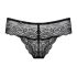 Miamor Obsessive - Black Lace Thong with Rhinestones