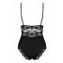 Obsessive 810-TED-1 - Lace-Trimmed, Stretch Bodysuit (Black)  - XXL