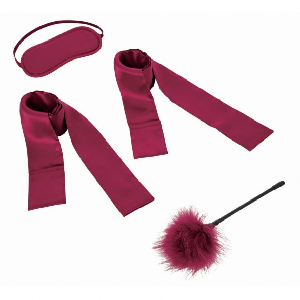 S&M - satijnen beginners bindset (rood) - 4 stuks