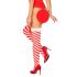 Obsessive Kissmass - Striped Thigh Highs (Red-White)