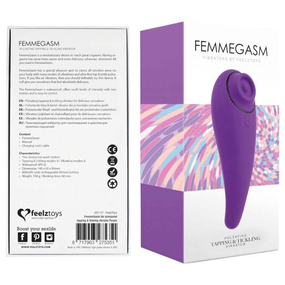 FEELZTOYS Femmegasm - Rechargeable 2in1 Clitoral Vibrator (Purple)