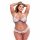 Baci Plus Size - Floral Lace Bra and Open Back Panty