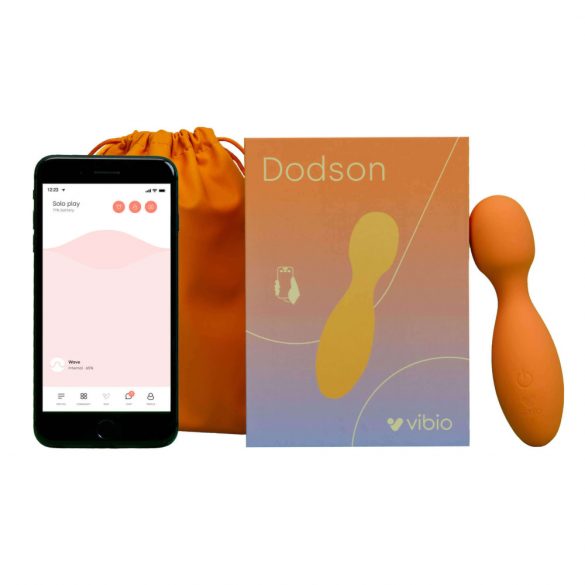 Vibio Dodson Wand - akumulators, viedais masāžas vibrators (oranžs) - mini