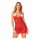 Obsessive Claussica - Weihnachtsmädchen Babydoll mit Tanga (rot)  - XL/2XL