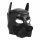 Ida Leather - zaprta maska za psa (črna)