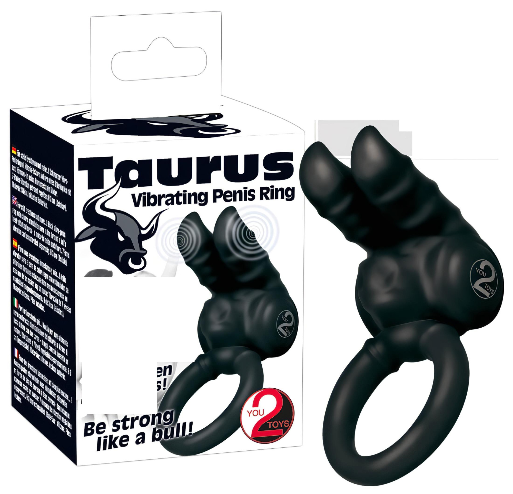 You2Toys Taurus - vibračný krúžok na penis čierny